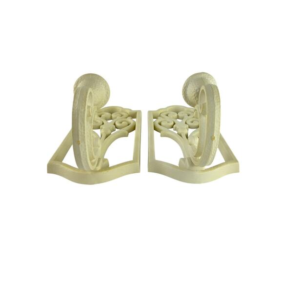 Vintage Homco Ivory Wall Sconces 1982 Plastic Candle Holders Scroll Decor 4229 - Picture 14 of 16